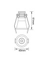 CANE * EMPOTRABLE LED 3W 4000K  BLANCO